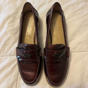 Women’s Coach burgundy loafers